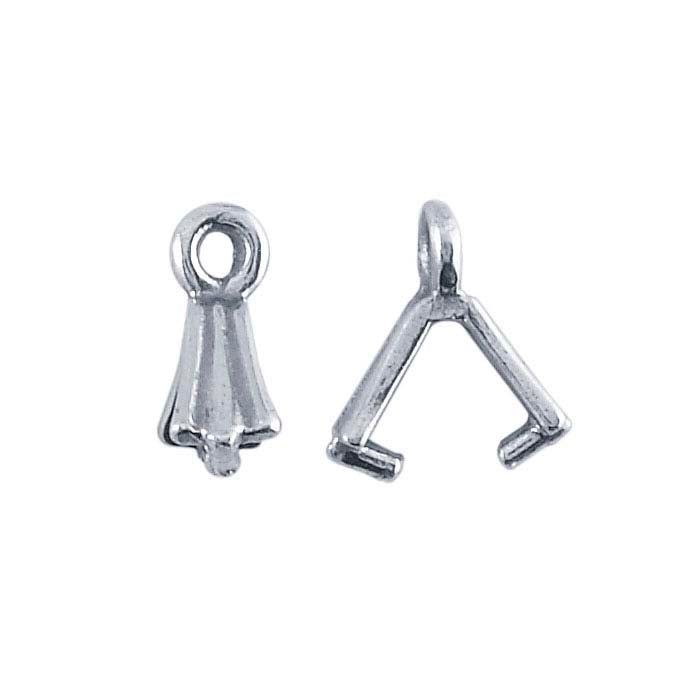 Sterling Silver Corrugated Pinch Bail with Ring