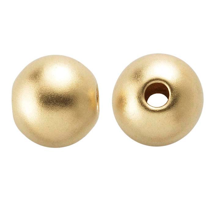 14/20 Yellow Gold-Filled Round Sandblasted Bead
