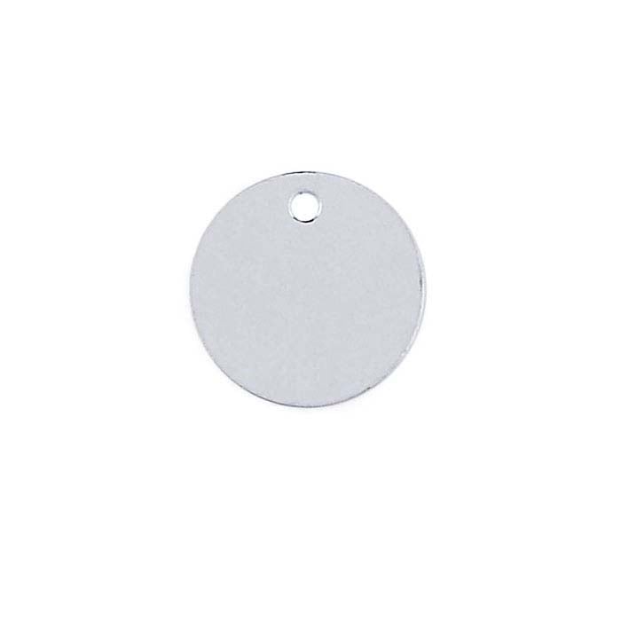 Sterling Silver Round Tag, 0.36mm