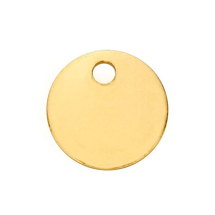 14/20 Yellow Gold-Filled Round Tags, Hard