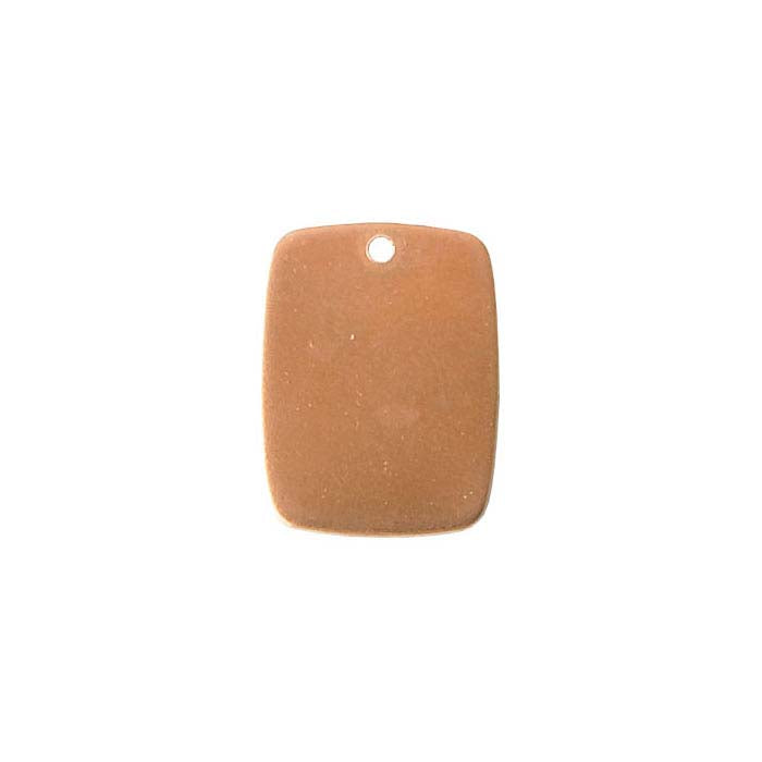 Copper 24.5 x Rectangle Tag, 1.02mm