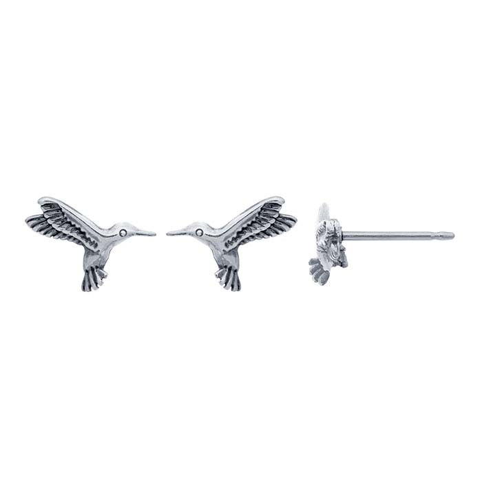 Sterling Silver Hummingbird Post Earring