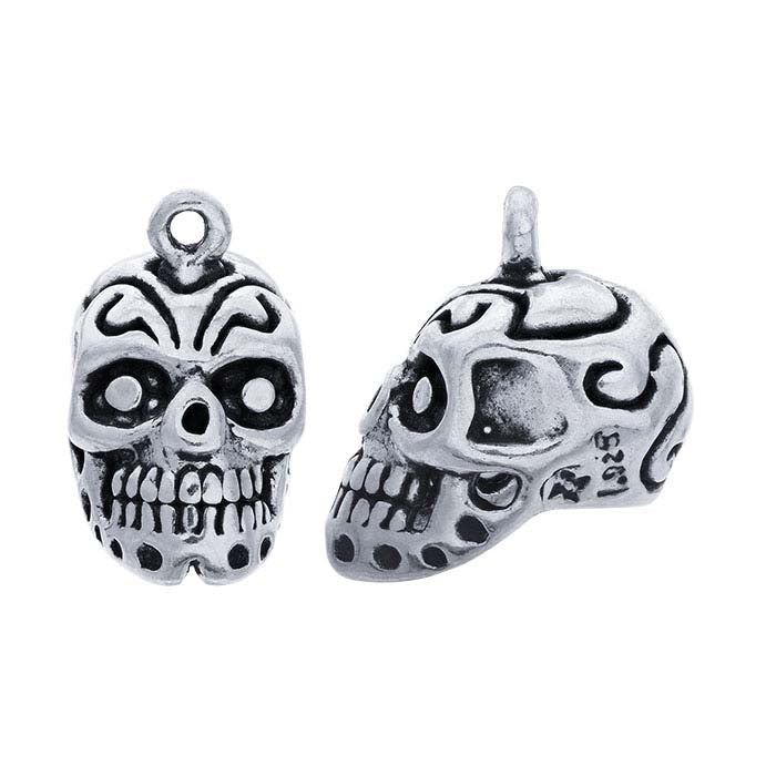 Γοητεία Τρισδιάστατου Κρανίου Ζάχαρης από Ασήμι Sterling