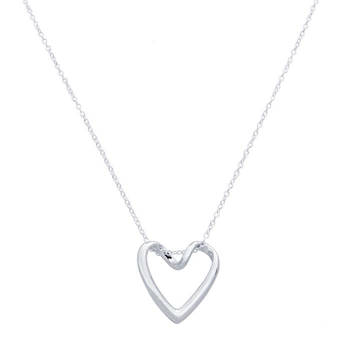 Sterling Silver Open Heart Component