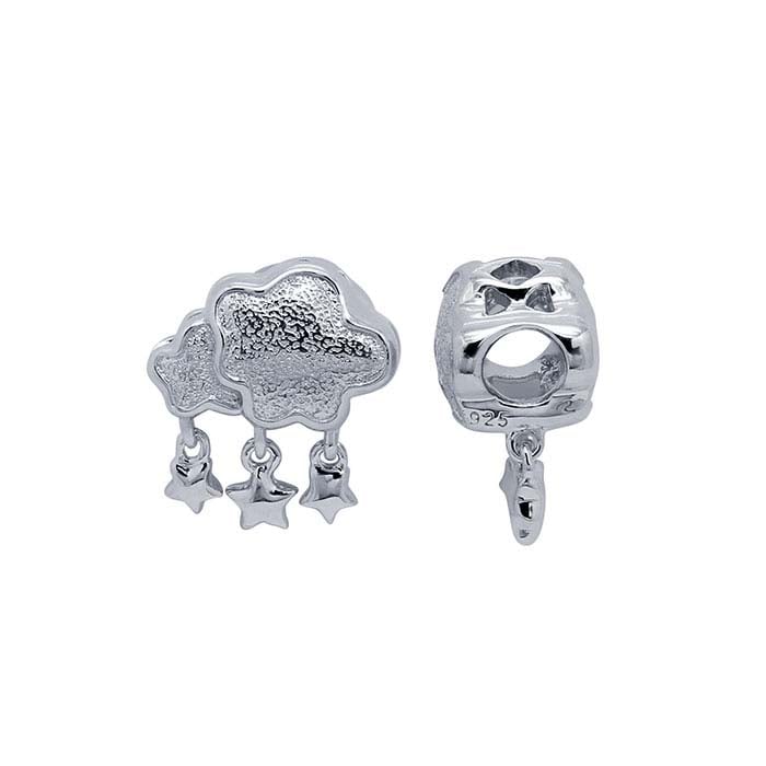 Sterling Silver 14 x 11mm Cloud Bead