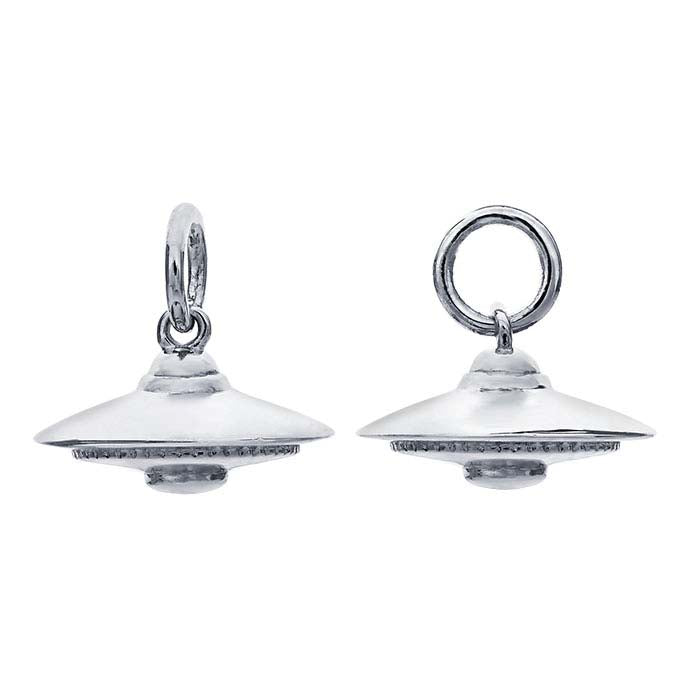 Sterling Silver UFO Flying Saucer Charm