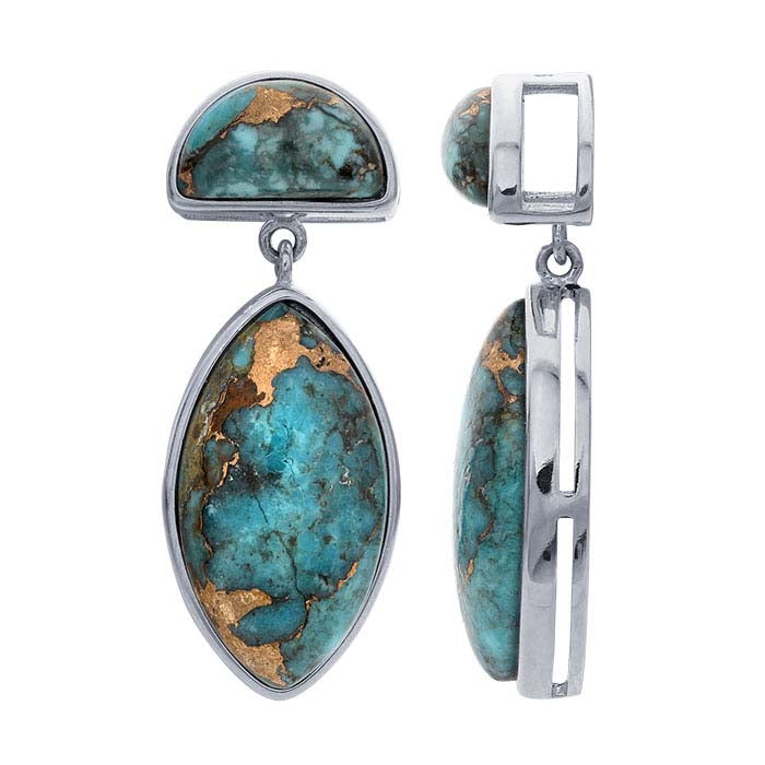 Sterling Silver Mojave Turquoise-Set Pendant