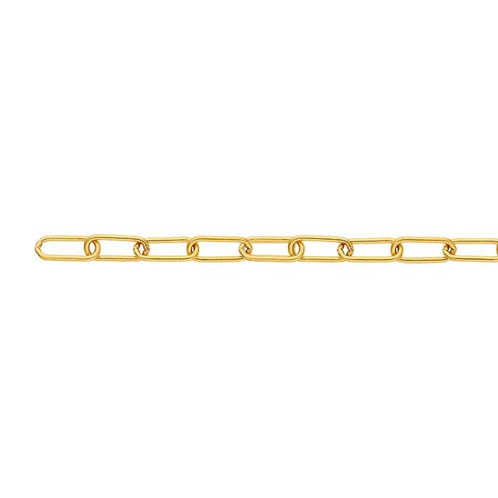 Steel Yellow Gold-Plated Oval Cable Chain