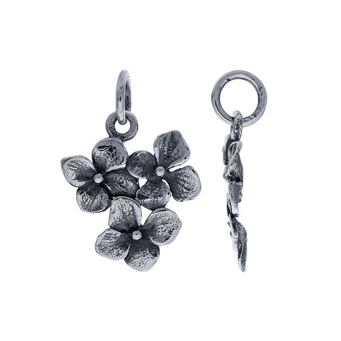 Sterling Silver Hydrangeas Charm