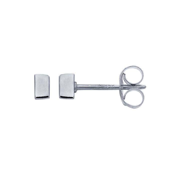 Sterling Silver Cube Post Earrings