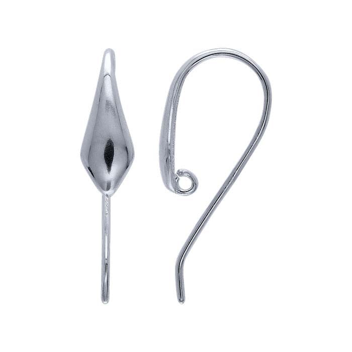 Sterling Silver Teardrop Ear Wire with Closed Ring