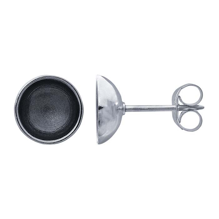 Sterling Silver Cup Post Earrings