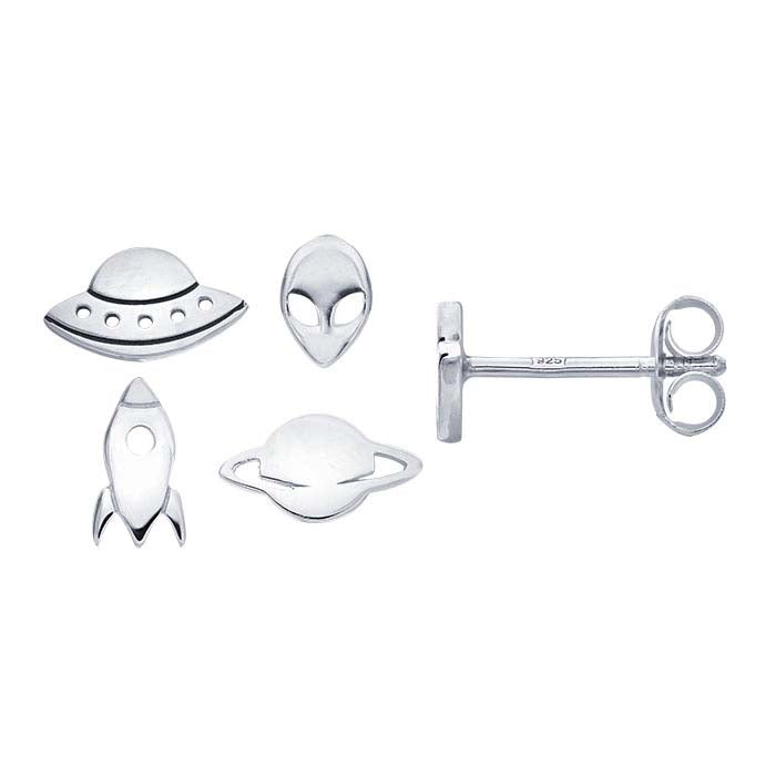 Sterling Silver Alien Post Earrings Assortment