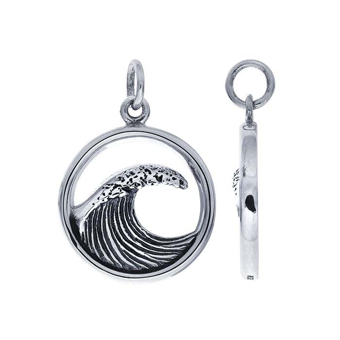 Sterling Silver Wave Pendant