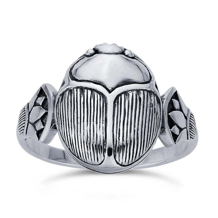 Sterling Silver Scarab Beetle Ring