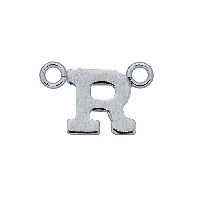 Sterling Silver Alphabet Festoon Pendant, R