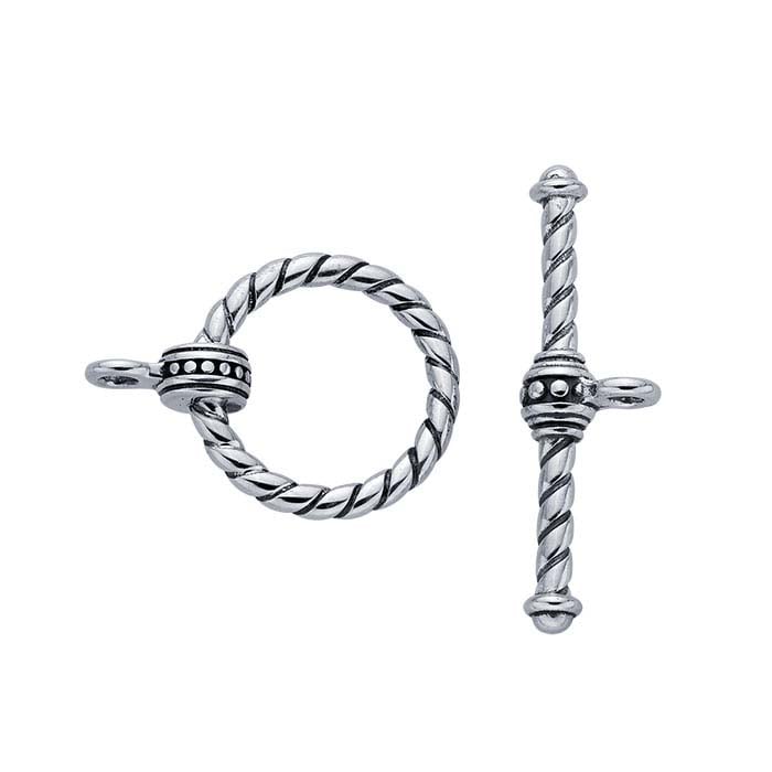 Sterling Silver Twist Toggle Clasp