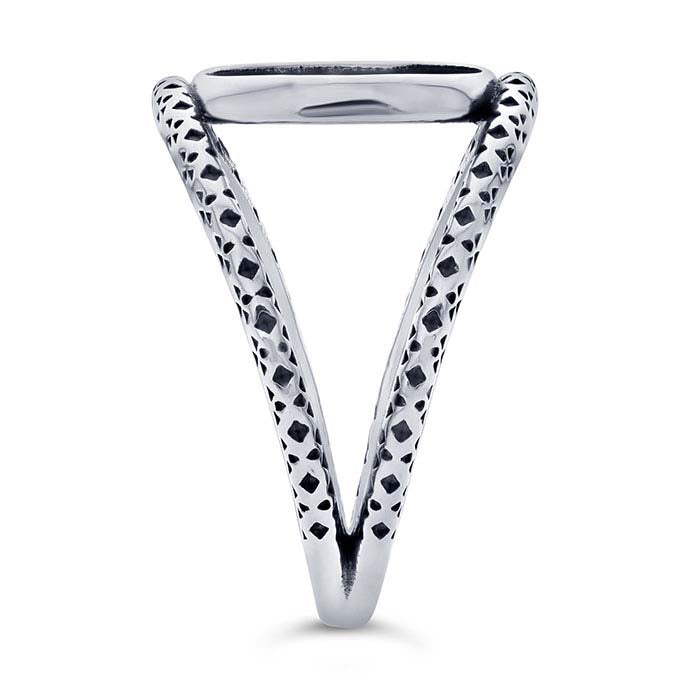 Sterling Silver Split-Shank 14 x 10mm Oval Ring Mounting