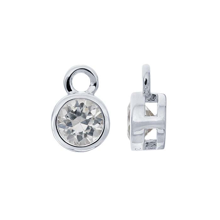 Sterling Silver Birthstone-Set Charm