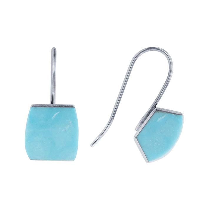 Sterling Silver Imitation Turquoise Earrings