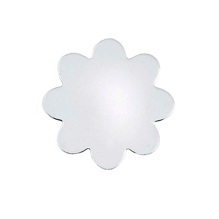 Sterling Silver Round Scalloped Stampings, Soft