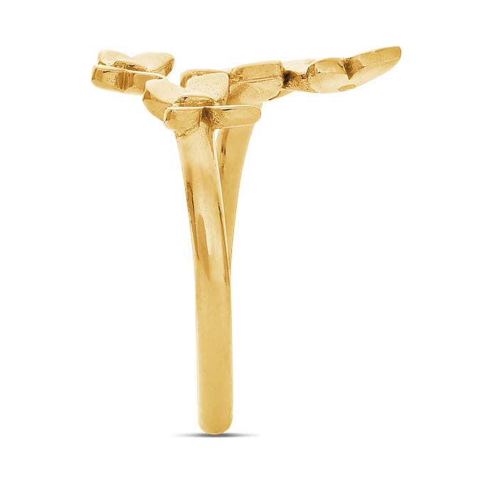 خاتم فراشات برونزية قابل للتعديل