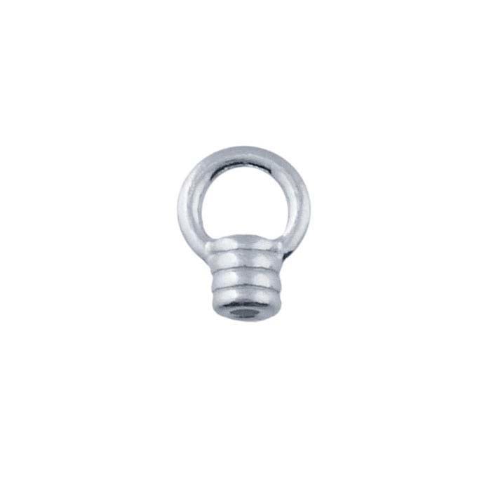 Sterling Silver Coil-Style Crimp End Cap
