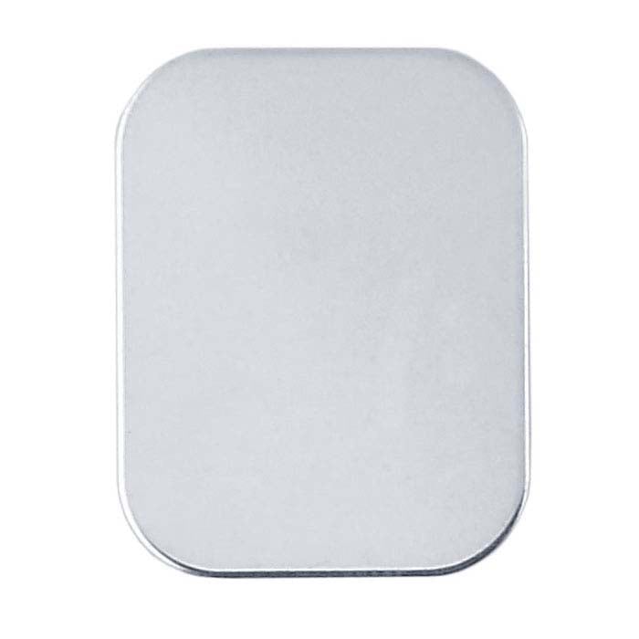 Argento puro .999 16 x rettangolo arrotondato per stampaggio, 0,51 mm, duro