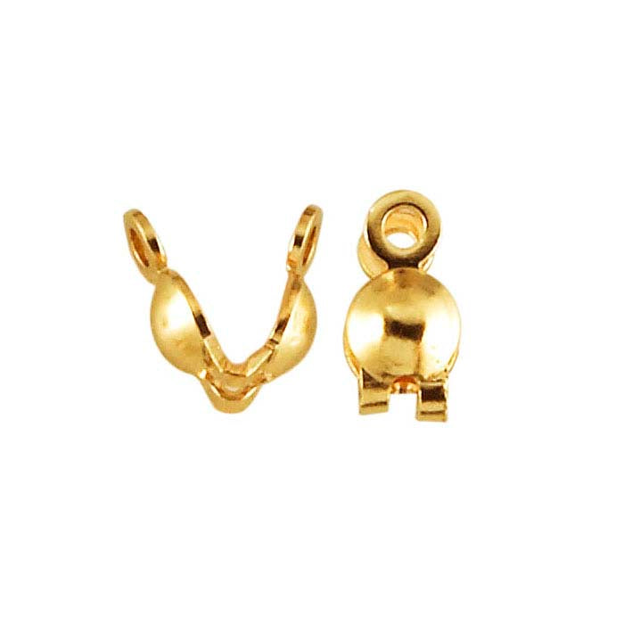 Punta per perline a doppia coppa in oro giallo 14/20 gold-filled