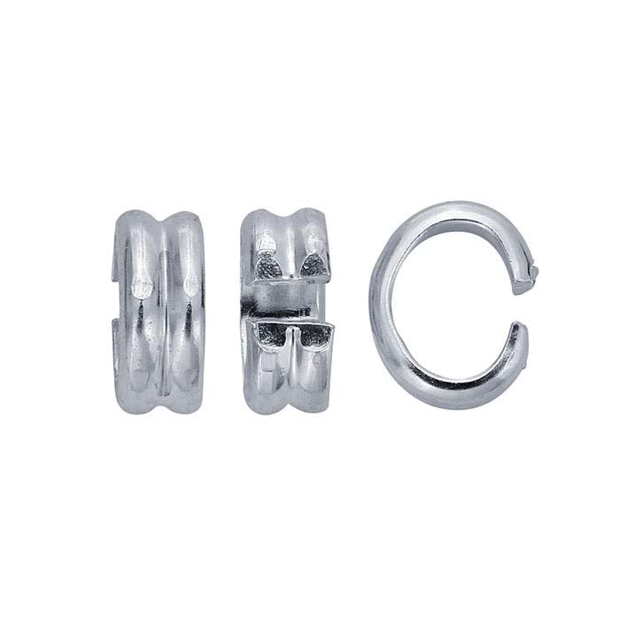 Sterling Silver Double-Band Connector Ring Component