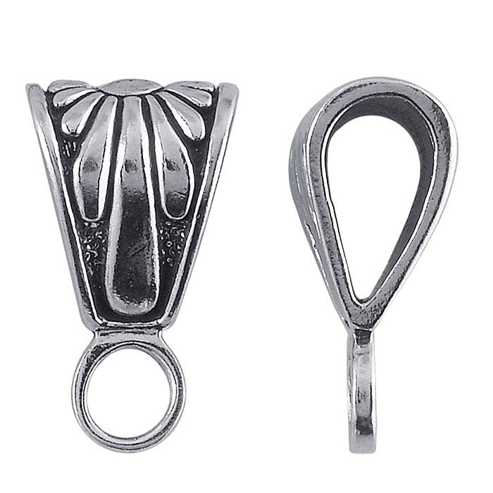 Sterling Silver Southwest Sun Pendant Bail with Ring