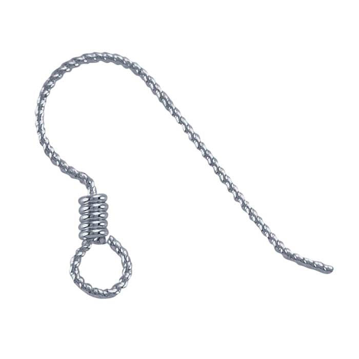 Sterling Silver SlipLess™ Ear Wire with Loop and Coil