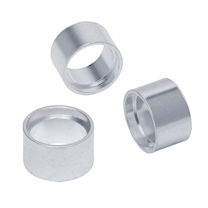 14K White Gold Round Tube Bezel Setting