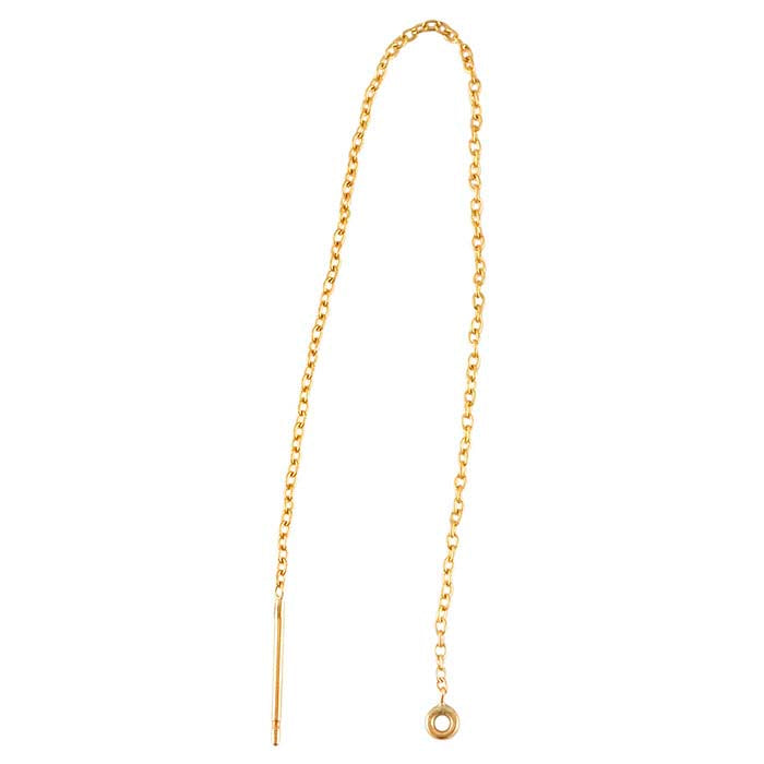 14/20 Łańcuszek do uszu z żółtego złota wypełnionego, z zamkniętym pierścieniem