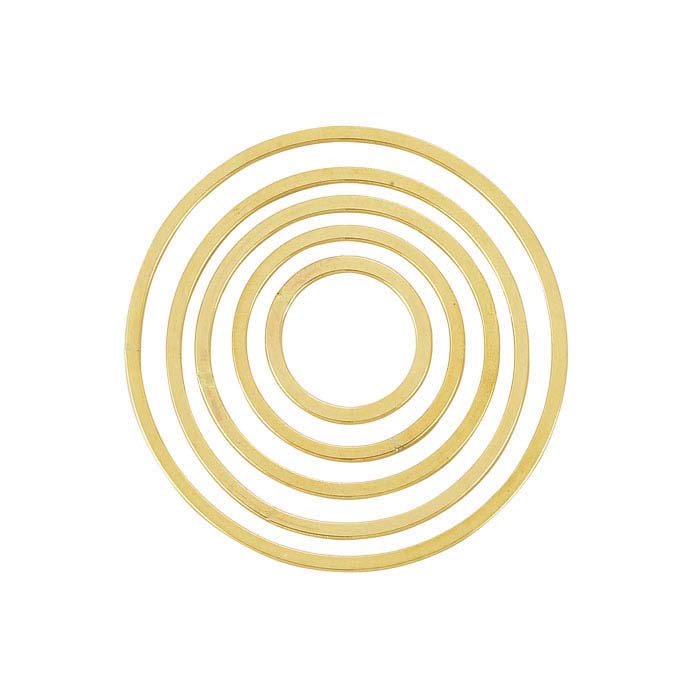 14/20 Yellow Gold-Filled Flat Concentric Round Component Set