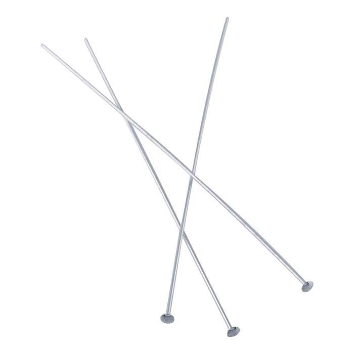 Sterling Silver Domed Head Pin, 0.51mm, 3/4-Hard