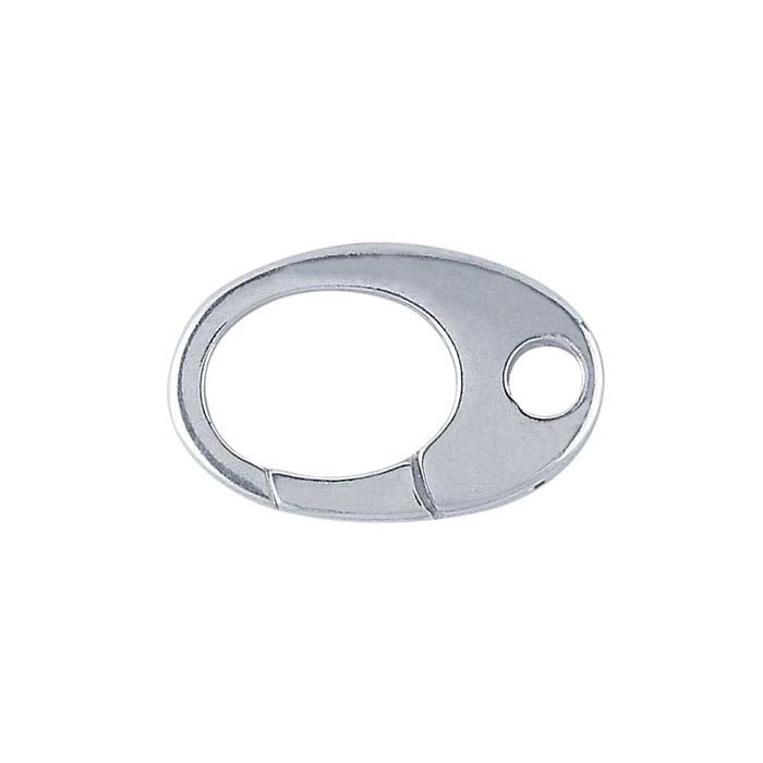 Sterling Silver Oval Push Clasp