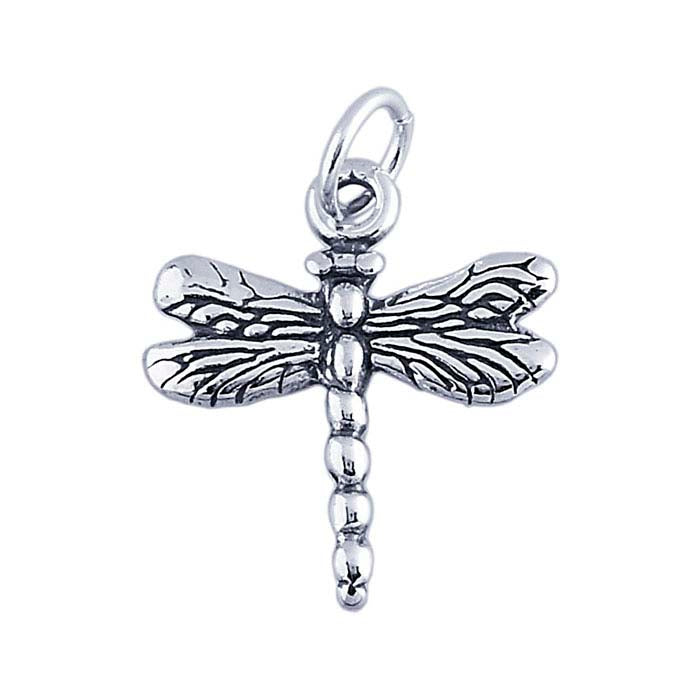 Sterling Silver 3D Dragonfly Charm