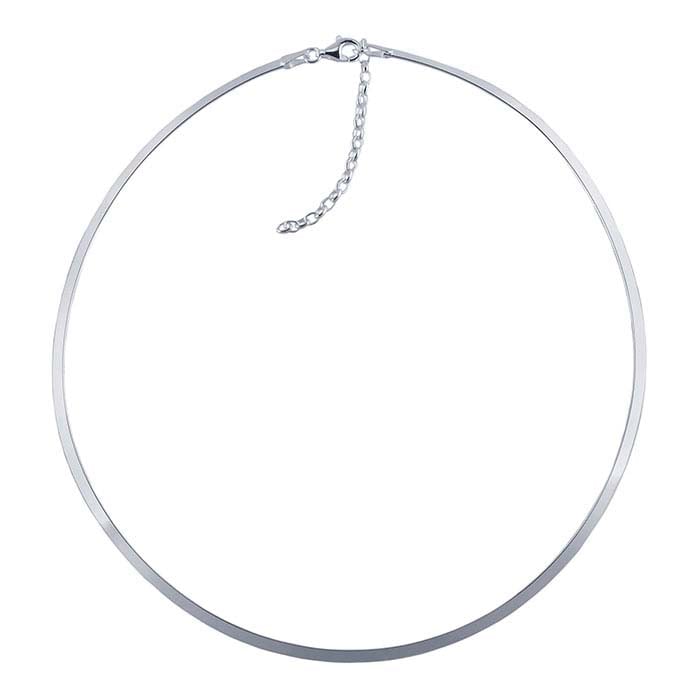 Sterling Silver Flat-Wire Neck Ring