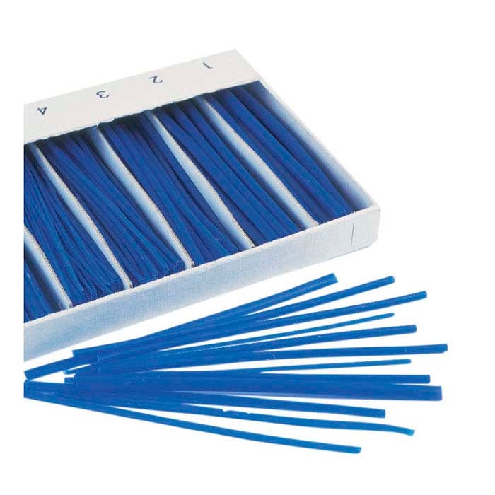 Modeler's Blue Wax Round, Half-Round, Half-Pear and Square Wire Assortment