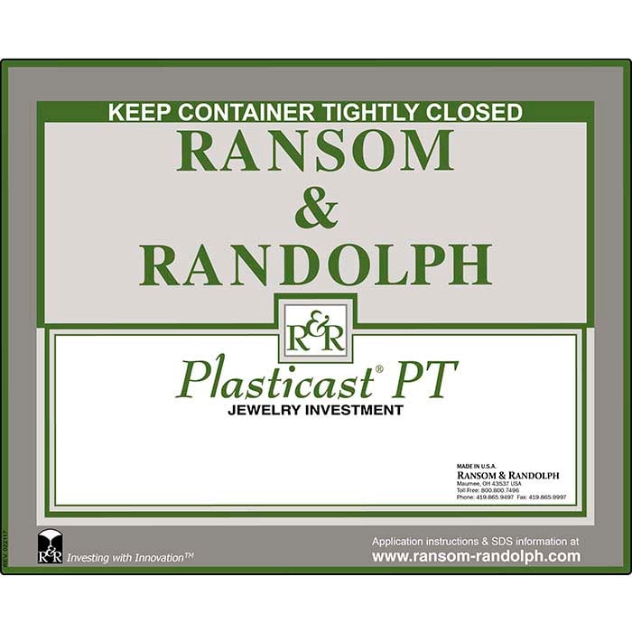 Ransom & Randolph® Plasticast® PT Επένδυση & Δεσμευτικό, 19,96 kg.