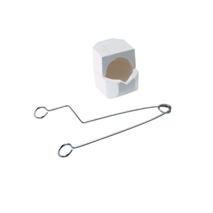 Burno Fused Silica Crucible and Wire Tong Set