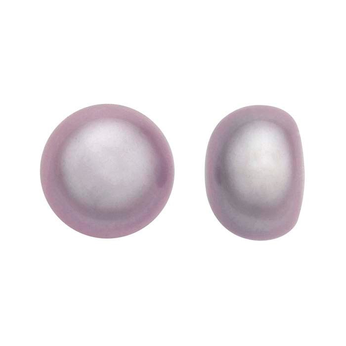 لؤلؤة زر نصف مثقوبة مزروعة في المياه العذبة 6.5–7 مم، لون لافندر، الدرجة أ