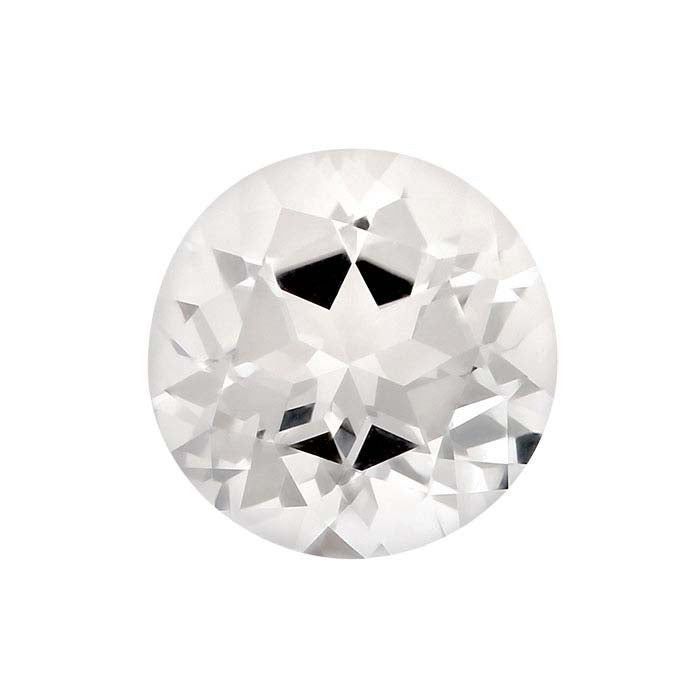 White Topaz 1.25mm Round Faceted Gemstone