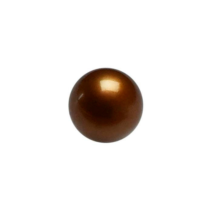 Freshwater Cultured Half-Drilled 4–4.4mm Round Pearl, Chocolate, A-Grade