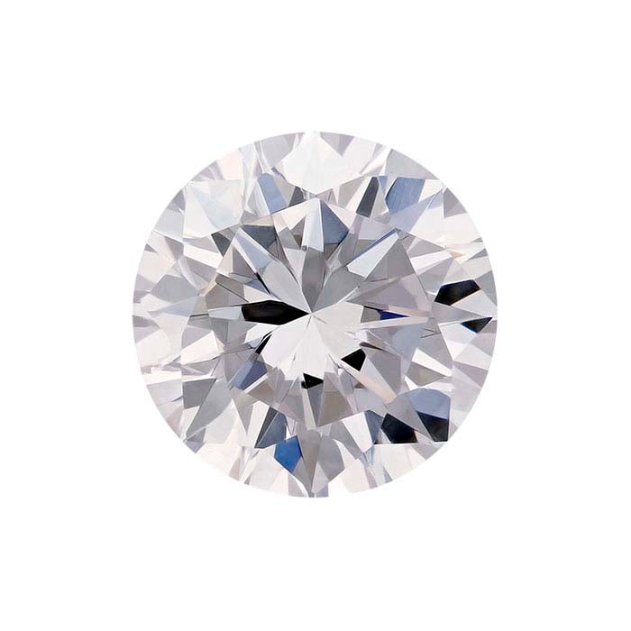 CZ Round Machine-Cut Faceted Gemstone