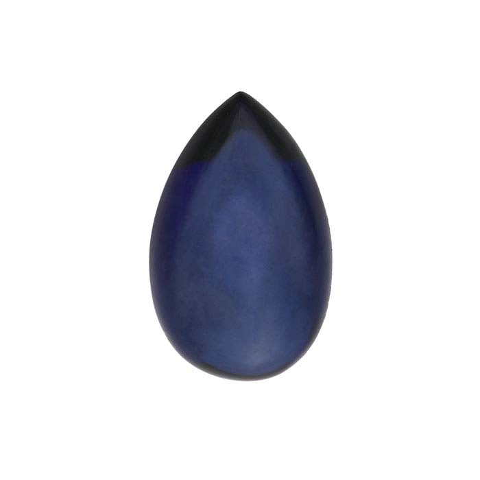 Lab-Grown Sapphire Pear Cabochon