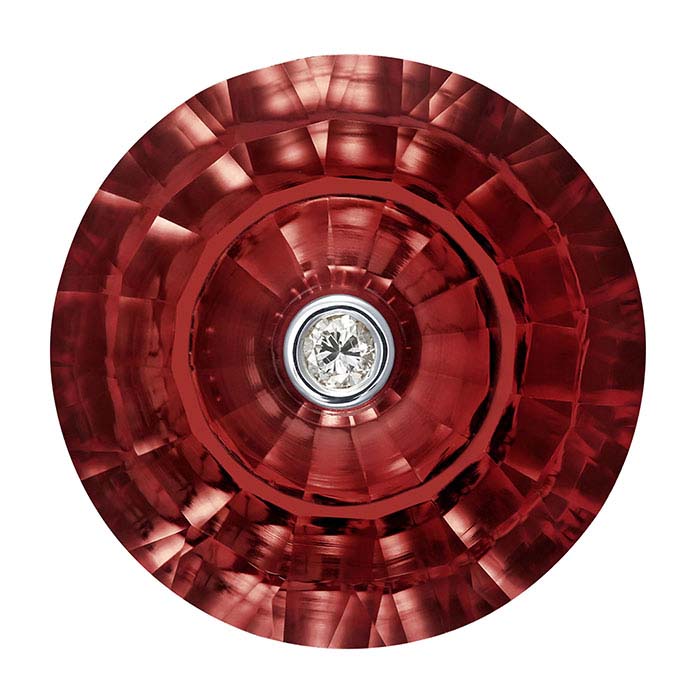 Lehrer TorusRing™ Garnet Round Faceted Gemstone