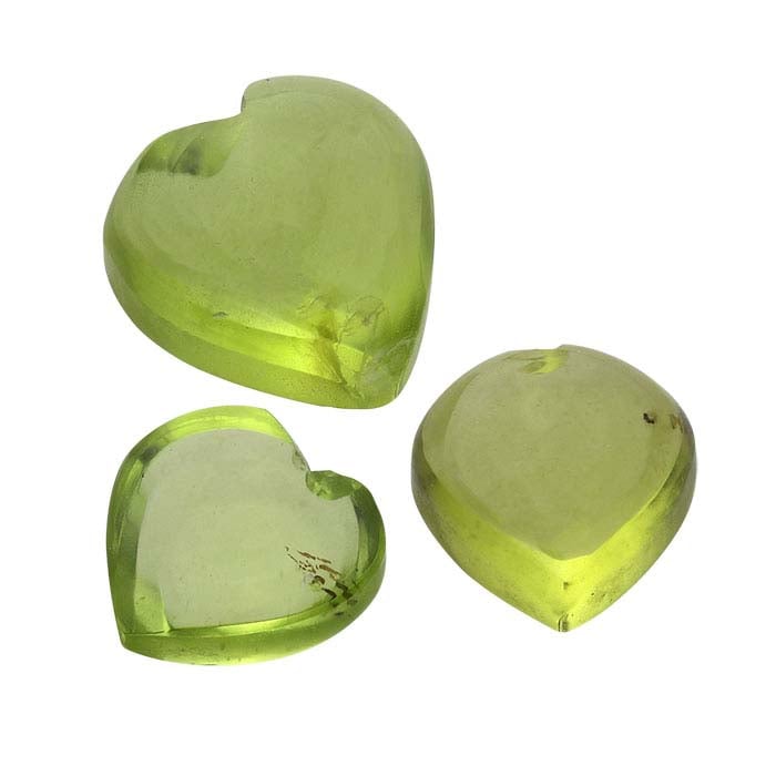 American Mined™ Arizona Peridot 7mm Heart Cabochon