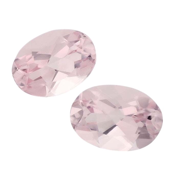 Pink Morganite Oval Faceted Gemstone